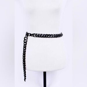 Iron Link Chain Waist Statement Belt
